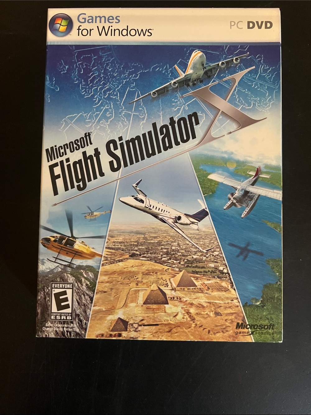 Microsoft Flight Simulator PC Game Cover – Blue and White Artwork